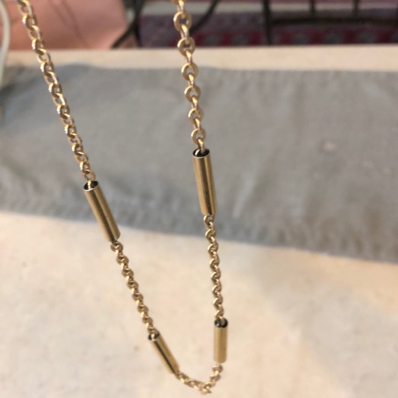 This faux gold necklace is dated to mid century. - Picture 5 of 5